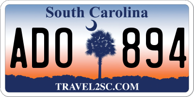 SC license plate ADO894