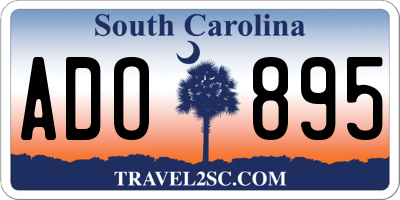 SC license plate ADO895