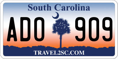 SC license plate ADO909