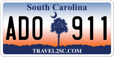 SC license plate ADO911