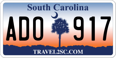 SC license plate ADO917