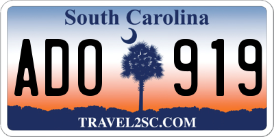 SC license plate ADO919