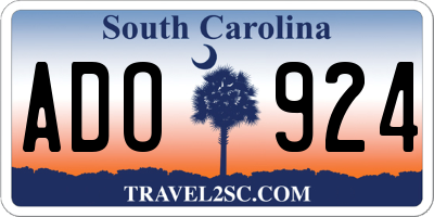 SC license plate ADO924