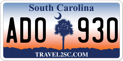 SC license plate ADO930
