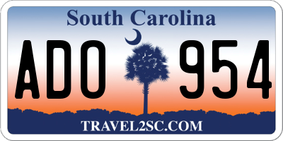 SC license plate ADO954