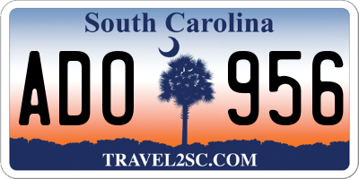 SC license plate ADO956