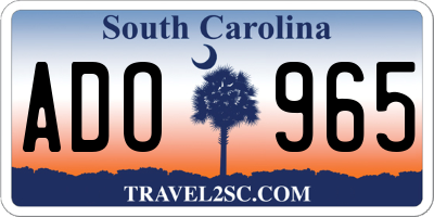 SC license plate ADO965