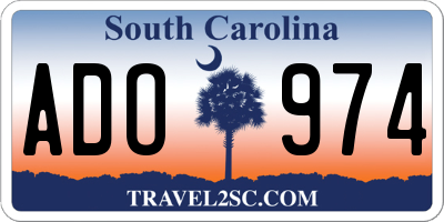 SC license plate ADO974
