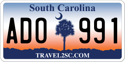 SC license plate ADO991