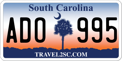 SC license plate ADO995