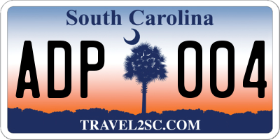 SC license plate ADP004