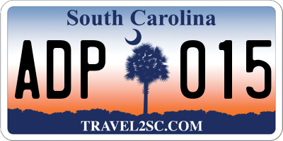 SC license plate ADP015