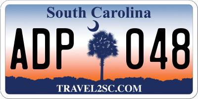 SC license plate ADP048