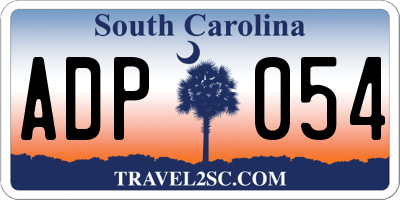 SC license plate ADP054