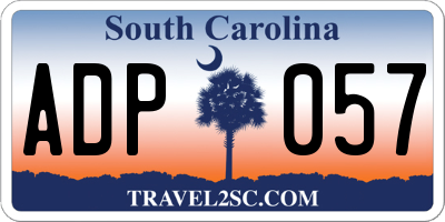 SC license plate ADP057