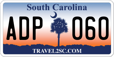 SC license plate ADP060