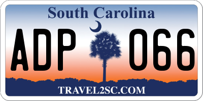 SC license plate ADP066