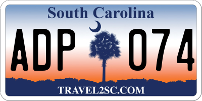 SC license plate ADP074