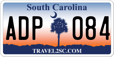 SC license plate ADP084