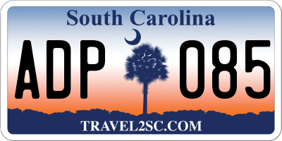 SC license plate ADP085