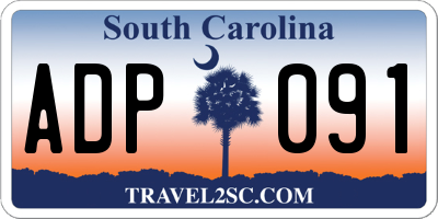 SC license plate ADP091