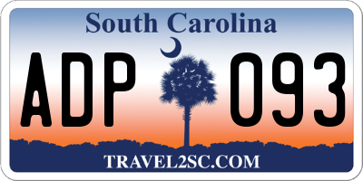 SC license plate ADP093