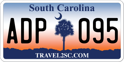SC license plate ADP095