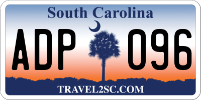 SC license plate ADP096