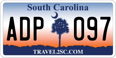 SC license plate ADP097