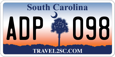 SC license plate ADP098