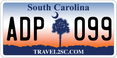 SC license plate ADP099