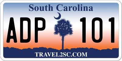 SC license plate ADP101