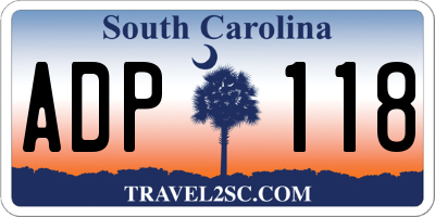 SC license plate ADP118