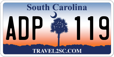 SC license plate ADP119