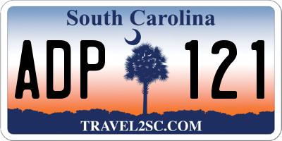 SC license plate ADP121