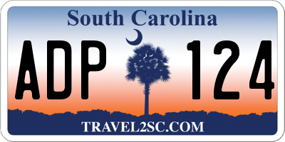SC license plate ADP124