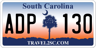 SC license plate ADP130