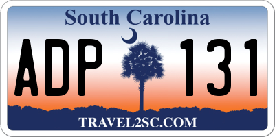 SC license plate ADP131