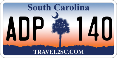 SC license plate ADP140