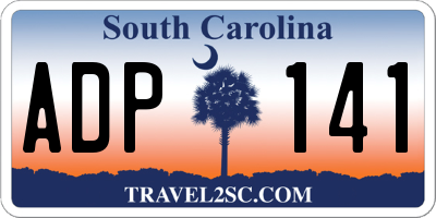 SC license plate ADP141