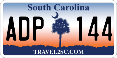 SC license plate ADP144
