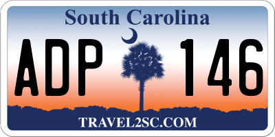 SC license plate ADP146