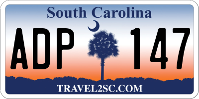 SC license plate ADP147