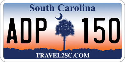 SC license plate ADP150