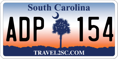 SC license plate ADP154