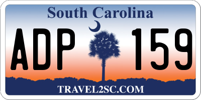 SC license plate ADP159