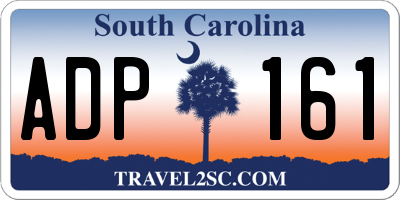SC license plate ADP161