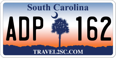 SC license plate ADP162