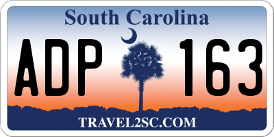 SC license plate ADP163