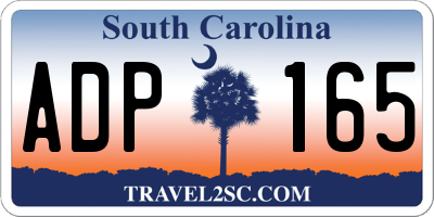 SC license plate ADP165